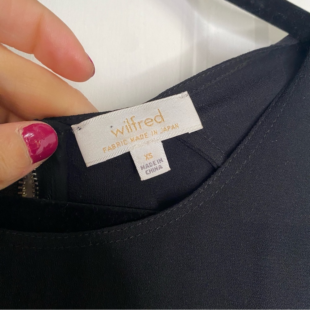 Wilfred Sevres Black Sleeveless Tank Top With Zipper Size XS - Picture 5 of 6